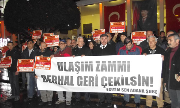 Ulaşım Zammı Geri Alınsın Eylemi