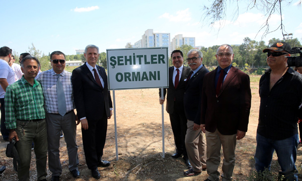 Çukurova Üniversitesinde Şehitler Ormanı Kuruldu