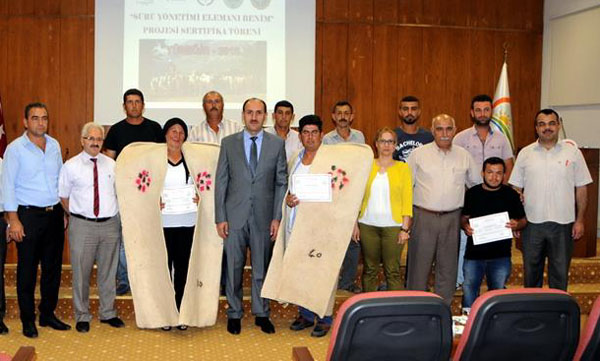 Sürü Yönetimi Elemanı Benim kursunu bitirenlere sertifika 