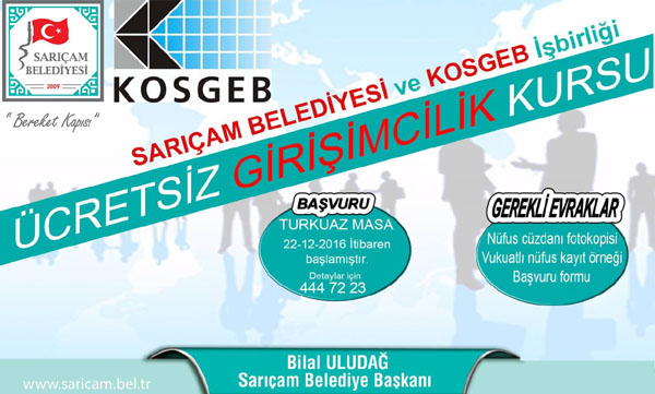 Sarıçam’da Ücretsiz Girişimcilik kursları 