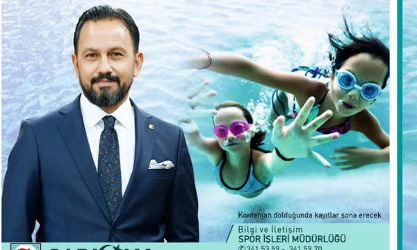Sarıçam'da ücretsiz yüzme havuzu