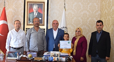 Çevreye duyarlı öğrenciye teşekkür belgesi