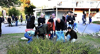 ÇÜ'de kampüs temizleme kampanyası