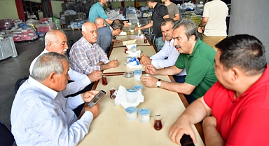 Soner Çetin’den esnafa “geçmiş olsun” ziyareti