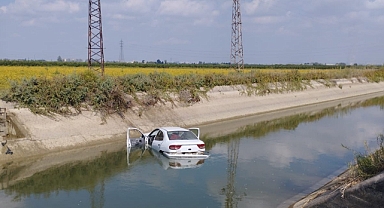 Otomobil sulama kanalına düştü: 1 ölü, 2 yaralı