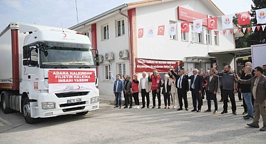 Adana’dan Gazze’ye insani yardım gitti