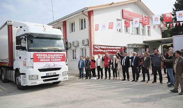 Adana’dan Gazze’ye insani yardım gitti