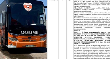 Adanaspor'un otobüsü icradan satışa çıktı