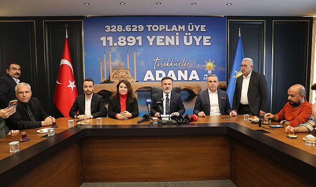 AK Parti’nin Adana’daki üye sayısı 328 bini aştı