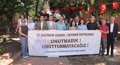 Ceyhan Deprem Anıtı önünde anma töreni düzenlendi