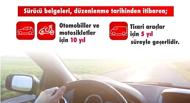 Sürücü belgenizin süresini kontrol ettiniz mi?