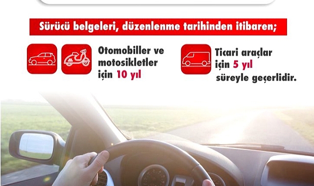 Sürücü belgenizin süresini kontrol ettiniz mi?