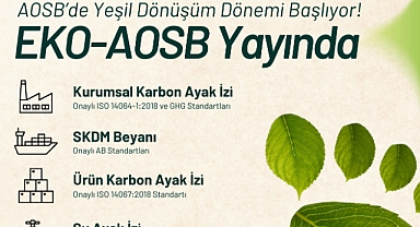 Yeşil dönüşümde yeni adım: EKOAOSB kullanımda