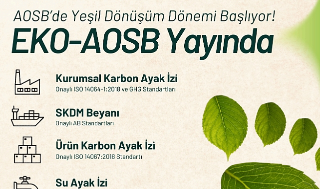 Yeşil dönüşümde yeni adım: EKOAOSB kullanımda
